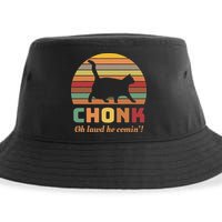 Chonk Cat Scale Meme Retro Oh Lawd He Comin Memes Sustainable Bucket Hat