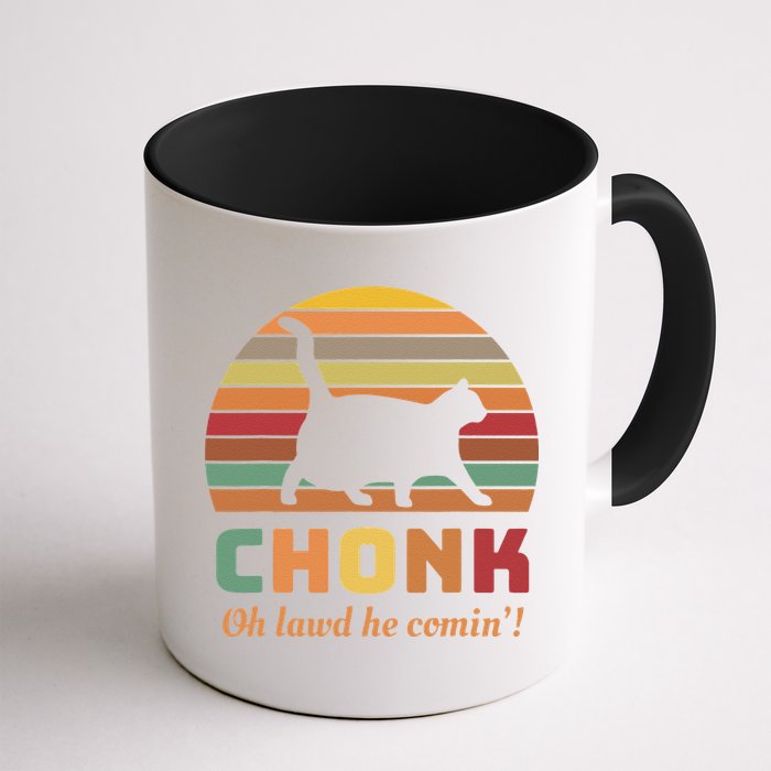 Chonk Cat Scale Meme Retro Oh Lawd He Comin Memes Mug