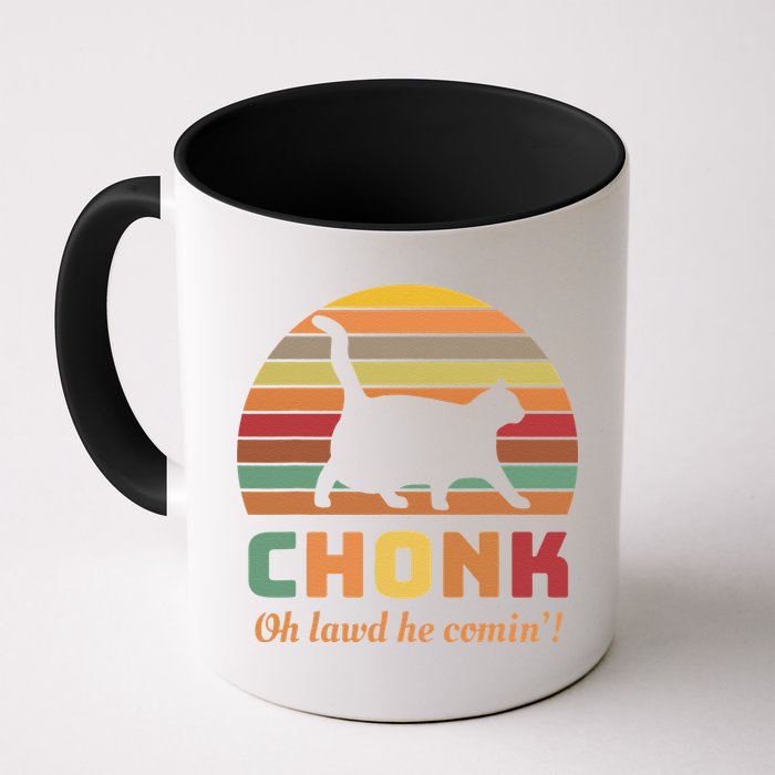 Chonk Cat Scale Meme Retro Oh Lawd He Comin Memes Mug
