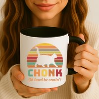 Chonk Cat Scale Meme Retro Oh Lawd He Comin Memes Mug