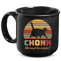 Chonk Cat Scale Meme Retro Oh Lawd He Comin Memes 15oz Campfire Ceramic Mug
