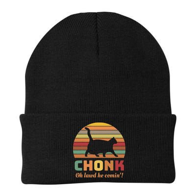 Chonk Cat Scale Meme Retro Oh Lawd He Comin Memes Beanie