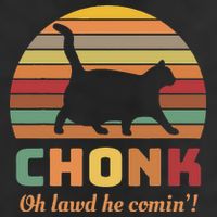 Chonk Cat Scale Meme Retro Oh Lawd He Comin Memes Beanie