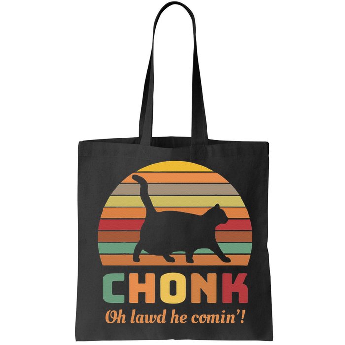 Chonk Cat Scale Meme Retro Oh Lawd He Comin Memes Bag