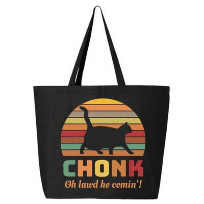Chonk Cat Scale Meme Retro Oh Lawd He Comin Memes 25L Jumbo Tote