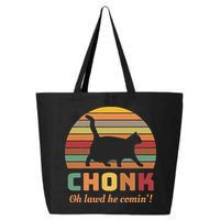 Chonk Cat Scale Meme Retro Oh Lawd He Comin Memes 25L Jumbo Tote