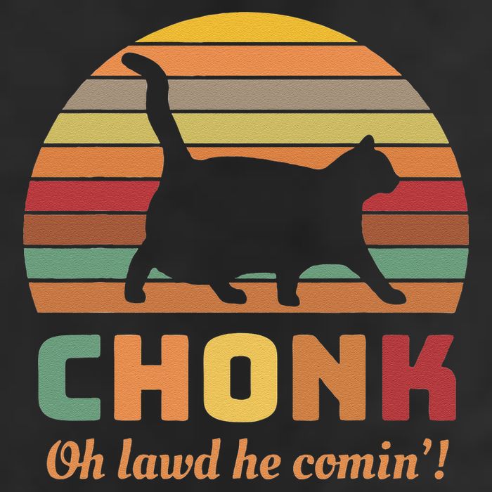 Chonk Cat Scale Meme Retro Oh Lawd He Comin Memes 25L Jumbo Tote