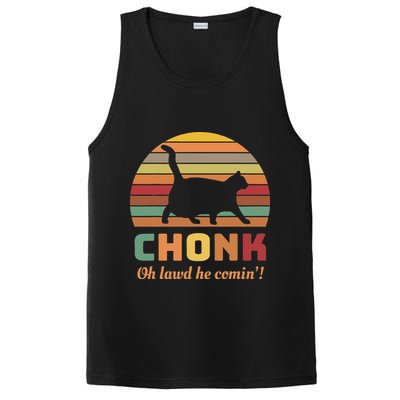 Chonk Cat Scale Meme Retro Oh Lawd He Comin Memes PosiCharge Competitor Tank