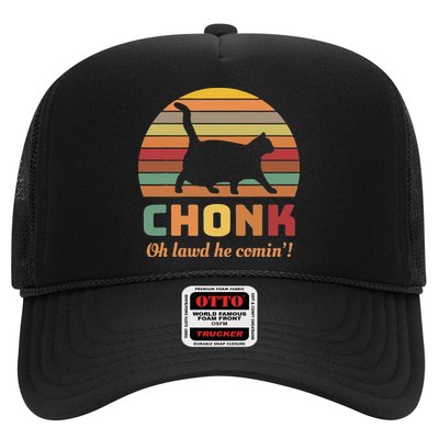 Chonk Cat Scale Meme Retro Oh Lawd He Comin Memes Trucker Hat