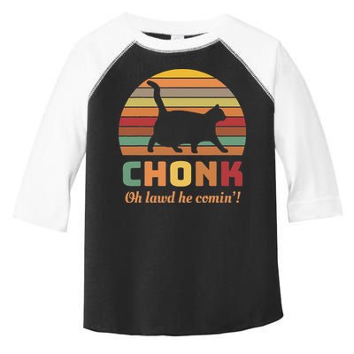 Chonk Cat Scale Meme Retro Oh Lawd He Comin Memes Toddler Fine Jersey T-Shirt