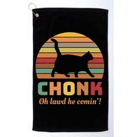 Chonk Cat Scale Meme Retro Oh Lawd He Comin Memes Golf Towel