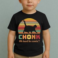 Chonk Cat Scale Meme Retro Oh Lawd He Comin Memes Toddler T-Shirt
