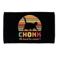 Chonk Cat Scale Meme Retro Oh Lawd He Comin Memes Microfiber Hand Towel