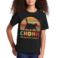 Chonk Cat Scale Meme Retro Oh Lawd He Comin Memes Kids T-Shirt