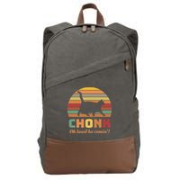 Chonk Cat Scale Meme Retro Oh Lawd He Comin Memes Cotton Canvas Backpack
