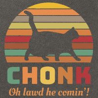 Chonk Cat Scale Meme Retro Oh Lawd He Comin Memes Cotton Canvas Backpack