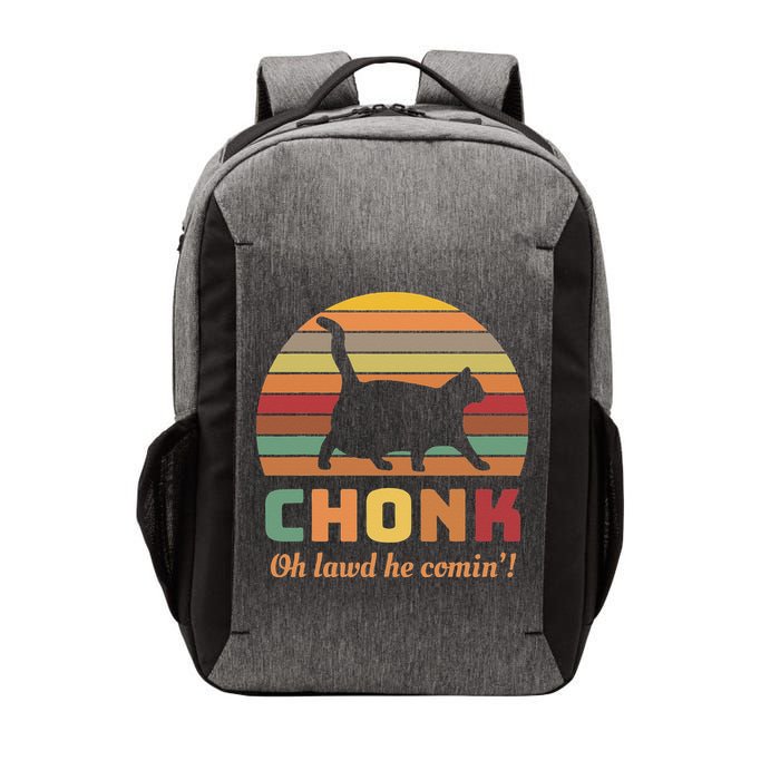Chonk Cat Scale Meme Retro Oh Lawd He Comin Memes Vector Backpack