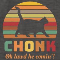 Chonk Cat Scale Meme Retro Oh Lawd He Comin Memes Vector Backpack