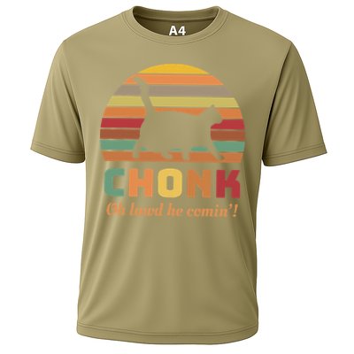 Chonk Cat Scale Meme Retro Oh Lawd He Comin Memes Performance Shirt