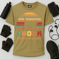 Chonk Cat Scale Meme Retro Oh Lawd He Comin Memes Performance Shirt