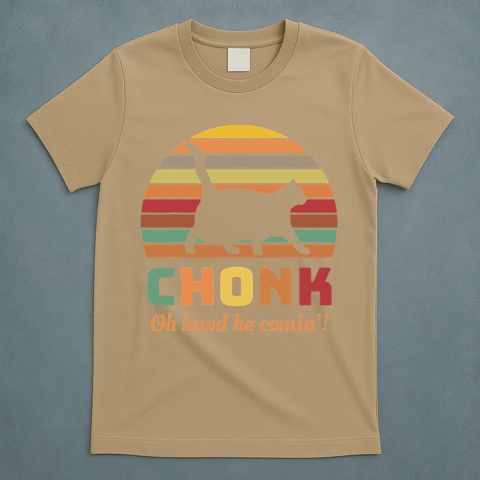 Chonk Cat Scale Meme Retro Oh Lawd He Comin Memes T-Shirt