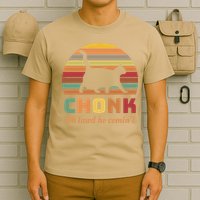 Chonk Cat Scale Meme Retro Oh Lawd He Comin Memes T-Shirt