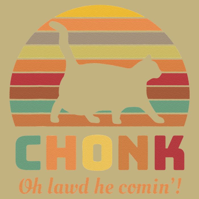 Chonk Cat Scale Meme Retro Oh Lawd He Comin Memes Button