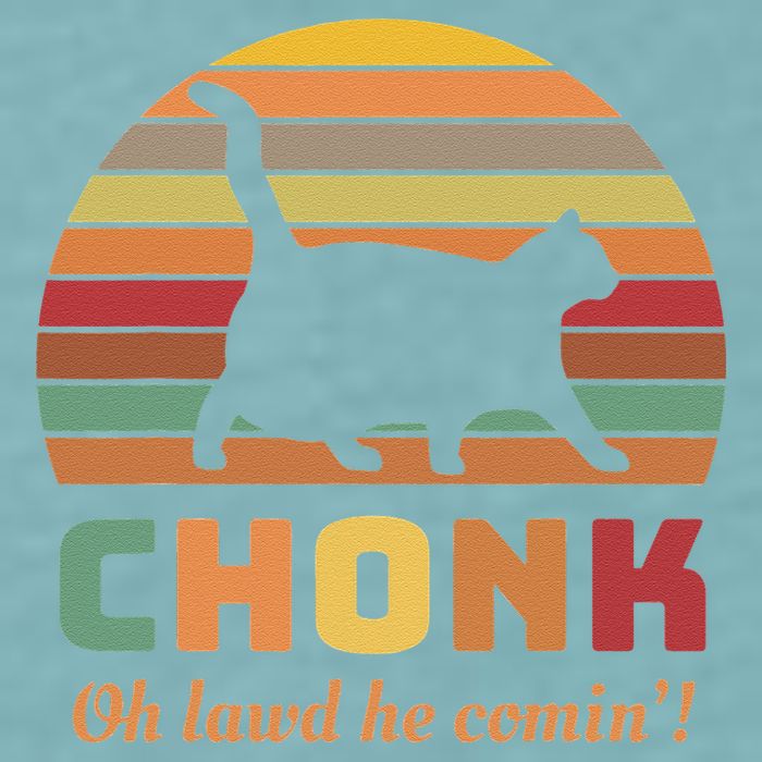 Chonk Cat Scale Meme Retro Oh Lawd He Comin Memes Sueded Cloud Jersey T-Shirt