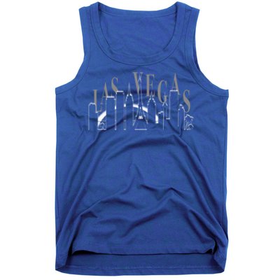 Capital City Skyline Silhouette Las Vegas Gift Tank Top