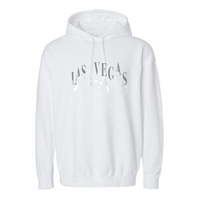 Capital City Skyline Silhouette Las Vegas Gift Garment-Dyed Fleece Hoodie