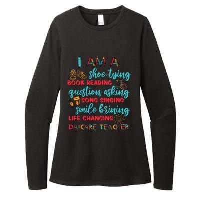 Child Care School Teacher Daycare Provider Womens CVC Long Sleeve Shirt