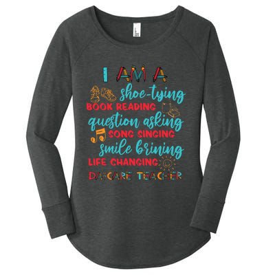 Child Care School Teacher Daycare Provider Women's Perfect Tri Tunic Long Sleeve Shirt