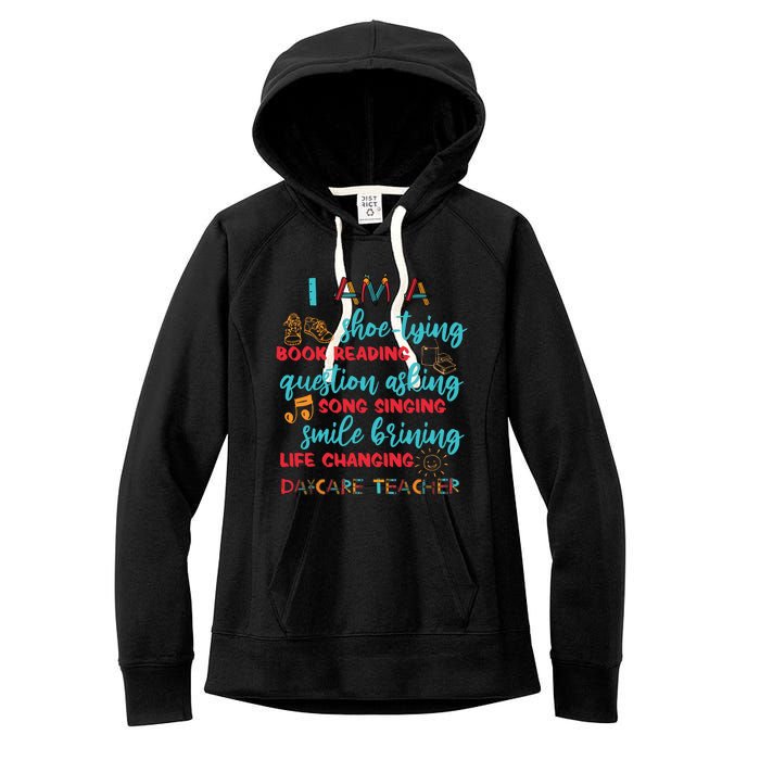 Child Care School Teacher Daycare Provider Women's Fleece Hoodie