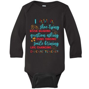 Child Care School Teacher Daycare Provider Baby Long Sleeve Bodysuit