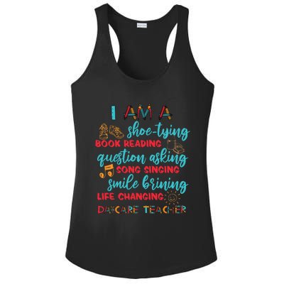 Child Care School Teacher Daycare Provider Ladies PosiCharge Competitor Racerback Tank