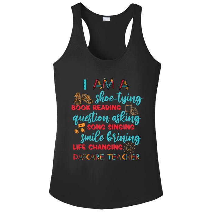 Child Care School Teacher Daycare Provider Ladies PosiCharge Competitor Racerback Tank