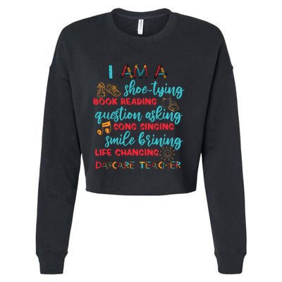 Child Care School Teacher Daycare Provider Cropped Pullover Crew