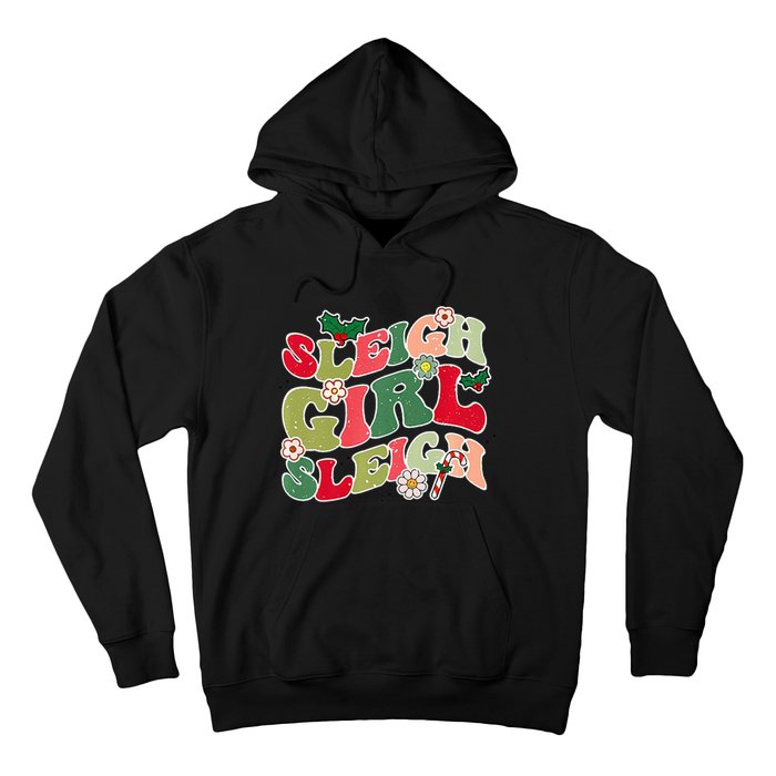 Cute Christmas Sleigh  Sleigh Retro Holiday Design Hoodie