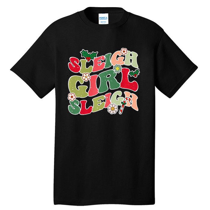 Cute Christmas Sleigh  Sleigh Retro Holiday Design Tall T-Shirt