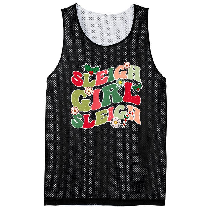 Cute Christmas Sleigh  Sleigh Retro Holiday Design Mesh Reversible Basketball Jersey Tank