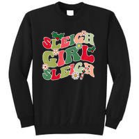 Cute Christmas Sleigh  Sleigh Retro Holiday Design Tall Sweatshirt