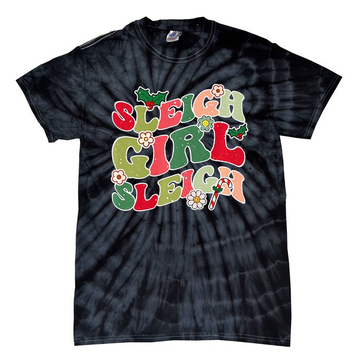 Cute Christmas Sleigh  Sleigh Retro Holiday Design Tie-Dye T-Shirt