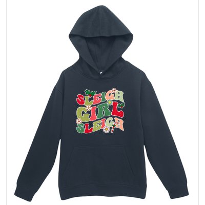 Cute Christmas Sleigh  Sleigh Retro Holiday Design Urban Pullover Hoodie