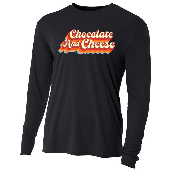 Chocolate & Cheese Script Cooling Performance Long Sleeve Crew