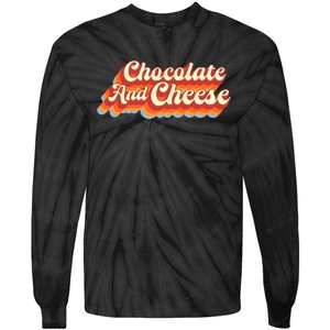 Chocolate & Cheese Script Tie-Dye Long Sleeve Shirt