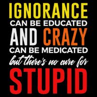 Can't Cure Stupid Hilarious Dumb Idiots Drawstring Bag
