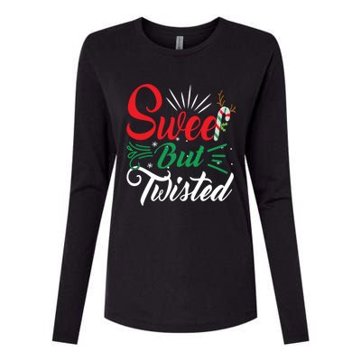 Christmas Costume Sweet But Twisted Matching Family Pajama Gift Womens Cotton Relaxed Long Sleeve T-Shirt