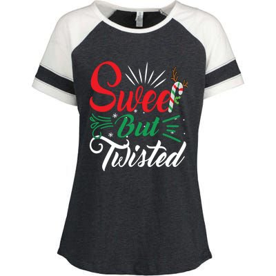 Christmas Costume Sweet But Twisted Matching Family Pajama Gift Enza Ladies Jersey Colorblock Tee