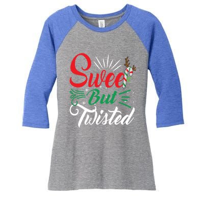 Christmas Costume Sweet But Twisted Matching Family Pajama Gift Women's Tri-Blend 3/4-Sleeve Raglan Shirt