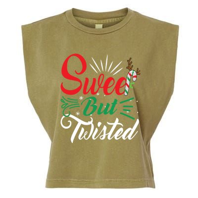 Christmas Costume Sweet But Twisted Matching Family Pajama Gift Garment-Dyed Women's Muscle Tee